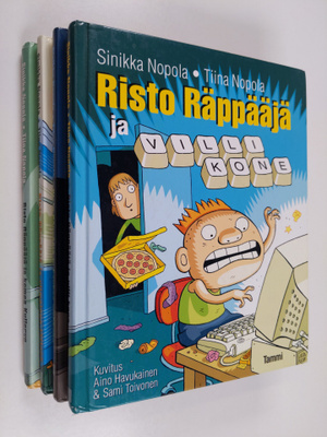 Sinikka Nopola ym. : Risto Räppääjä setti 4 kirjaa : Kome...