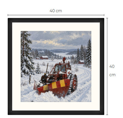 Uusi BM Volvo metsäkone traktori art print 40 cm x 40 cm