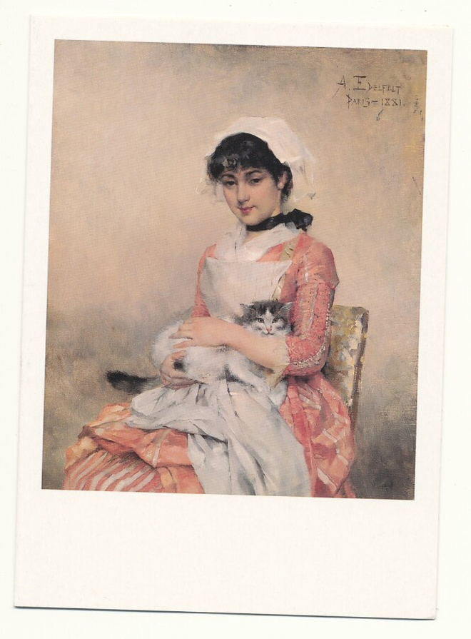 Albert EDELFELT - "Tyttö ja kissa"