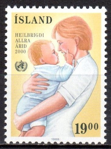 (SA0570) ICELAND, 1988 (40th Anniversary of WHO). Mi # 694