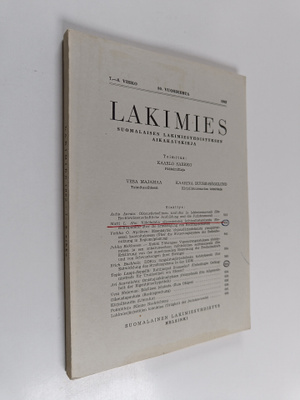 Lakimies 7-8/1982 : Suomalaisen lakimiesyhdistyksen aikak...