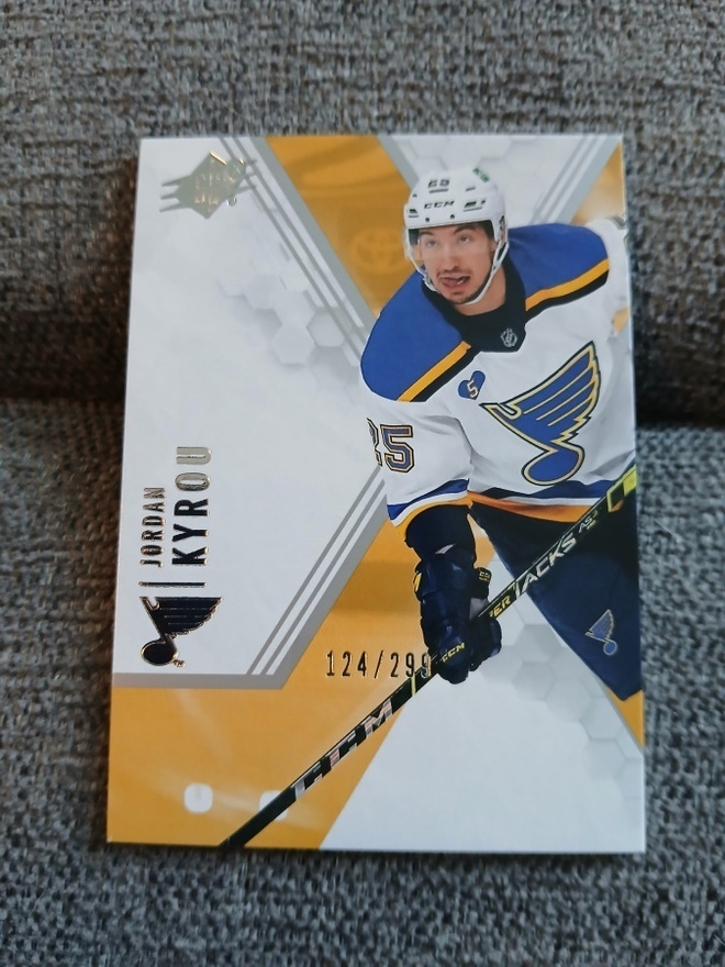 Jordan Kyrou - Upper Deck Spx 124/299 St. Louis Blues
