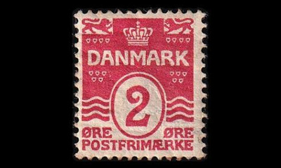 Tanska 43A * Aaltoviiva 2 öre (12¾) (1905)