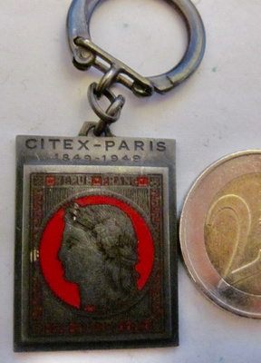 VANHA Avaimenperä Postimerkki Citex Paris 1849-1949