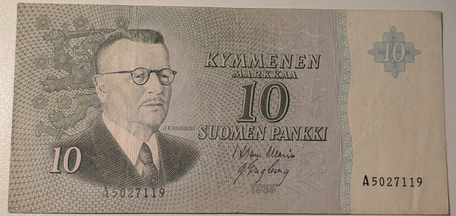 10 Markkaa 1963 ilman Litt A5027119