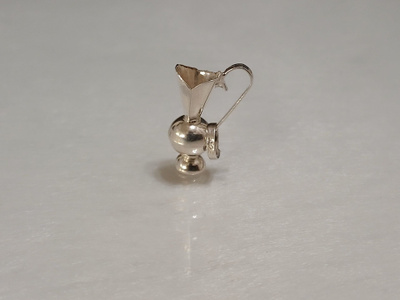 Art Deco Hopea vesikannu riipus Vintage hopeaa