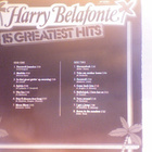 HARRY BELAFONTE  :: 15 GREATEST HITS :: VINYYLI  LP    1982 - pikkukuva 2