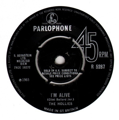 THE HOLLIES i`m alive / you know he did 45 -1965- uk orig.