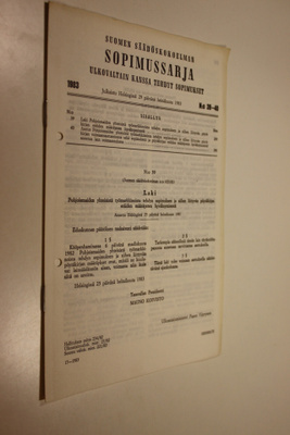 Suomen säädöskokoelman sopimussarja ulkovaltain kanssa te...