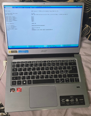 Acer swift 3, ryzen 3 3200, 4Gb, puuttuu hd ym
