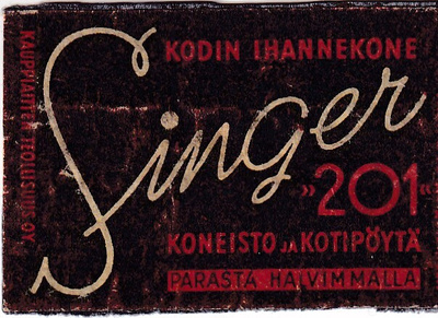 Singer, "201" Kodin ihannekone .  s103