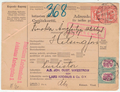 1928 pakettikortti