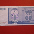 CROATIA 100 DINARA 1992 (K16-S46) - pikkukuva 2