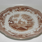 ruskea Arabia SINGAPORE leipälautanen, halk. 17 cm,,, 1 kpl - pikkukuva 1