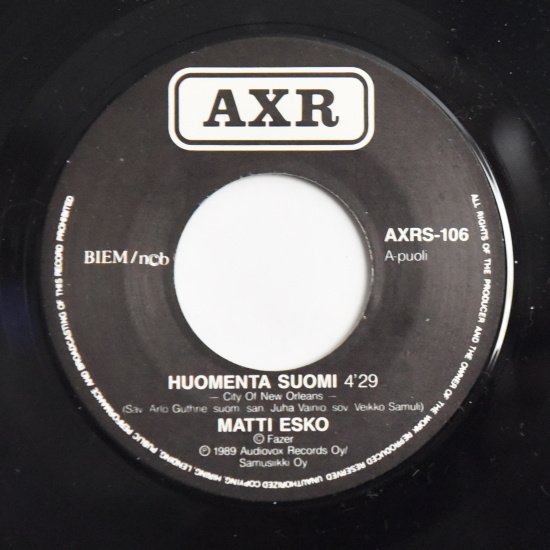 Single: Matti Esko - Huomenta Suomi / Sä olet mulle niinkuin