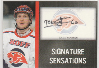 2007/08 Cardset Signature Tommi Kovanen , HIFK / 85