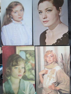 CCCP: neljä vintage filmitähtipostikorttia