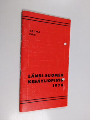Länsi-Suomen kesäyliopisto 1970