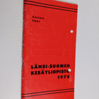 Länsi-Suomen kesäyliopisto 1970 - pikkukuva 1