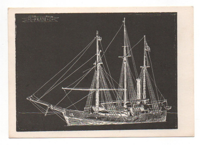 Purjevene "Fram"  (piirretty kortti) #437#