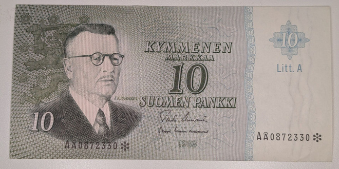 10 Markkaa 1963 Litt. A Tähti AÅ0872330