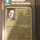 Jorma Napola: Ministeri on murhattu. 1981. 1.p. - pikkukuva 2