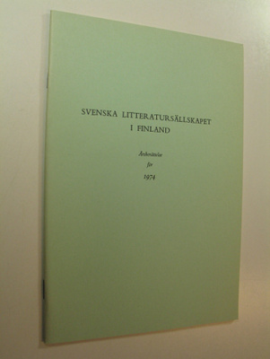 Svenska litteratursällskapet i Finland, Årsberättelse för...