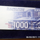 1000 mk 1986  Ilman Litt.  8010602942  ALE /Pun  taittamaton - pikkukuva 2