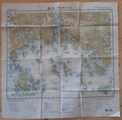 kartta Hamina III:R Kymi Vehkalahti Virolahti  v-35