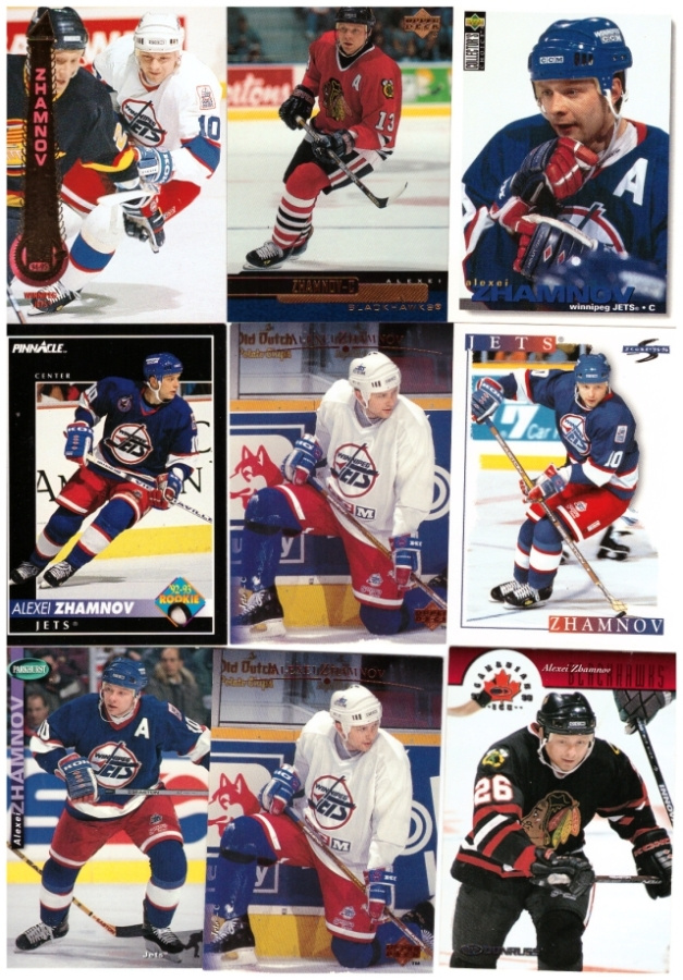 9 x ALEXEI ZHAMNOV Jets, Blackhawks