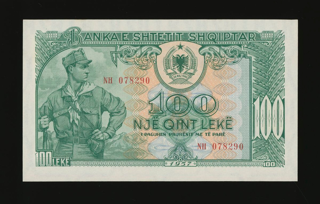 Albania 100 Leke 1957 P-30, UNC