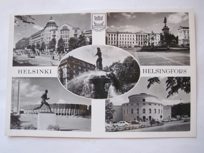 VANHA Postikortin Alkup.Mallikappale Helsinki 1959