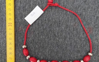 kaulakoru nro 709 : kaulakoru AARIKKA PUUKORU punainen