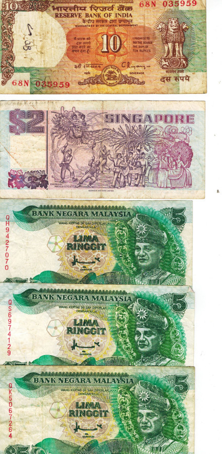 Seteleitä - Malaysia, India, Signapore