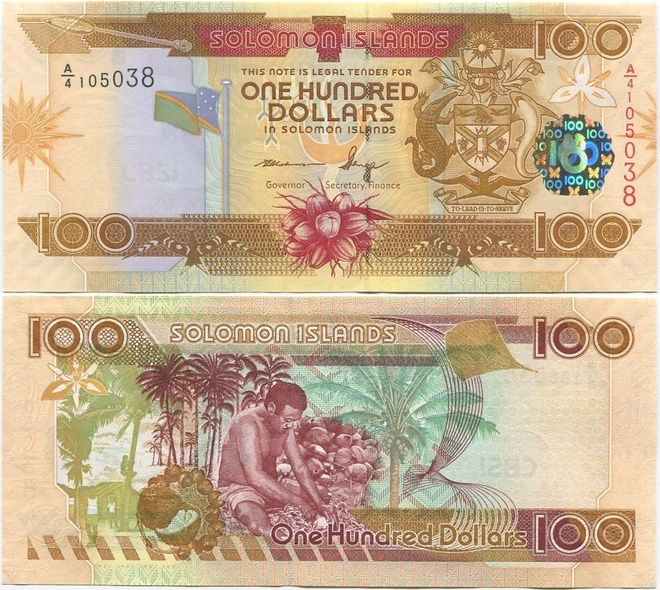 Salomonsaaret Solomon Islands 100 Dollars 2011 UNC P-30c
