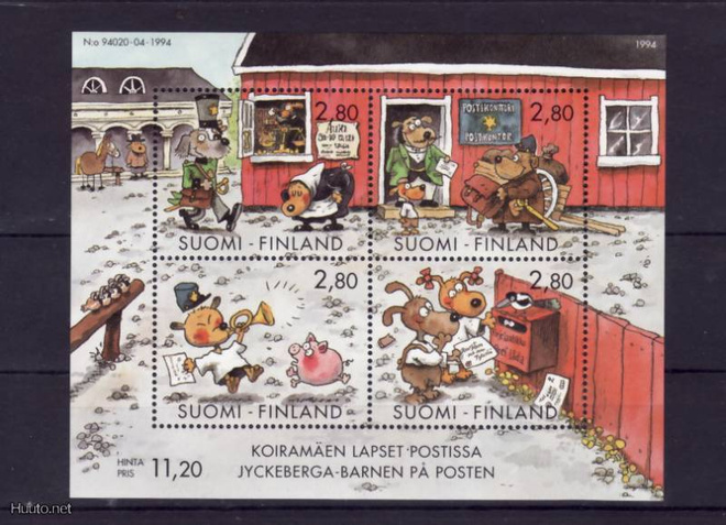 Suomi v 1994, KOIRAMÄEN LAPSET POSTISSA, postituore blokki