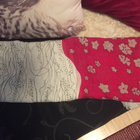 Punainen/valkoinen kuviollinen pashmina huivi - pikkukuva 4