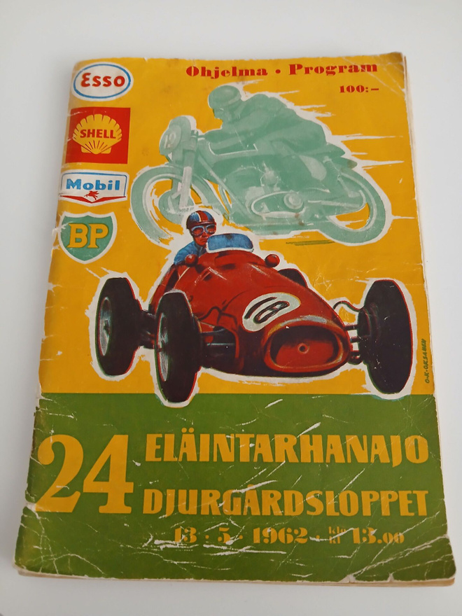 Eltsun ajojen 13.5.1962 käsiohjelma