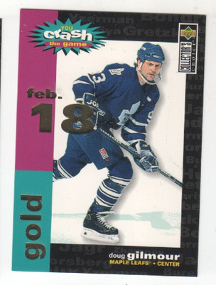1995-96 UD cc You Crash the Game Gold Gilmour feb 18