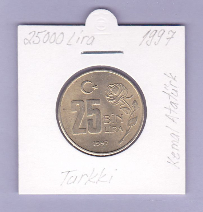 Turkki 25000 Lira v.1997 KM#1141