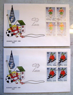 FDC - Eurooppa Cept 2 kpl  nelilöillä 1989 (71)