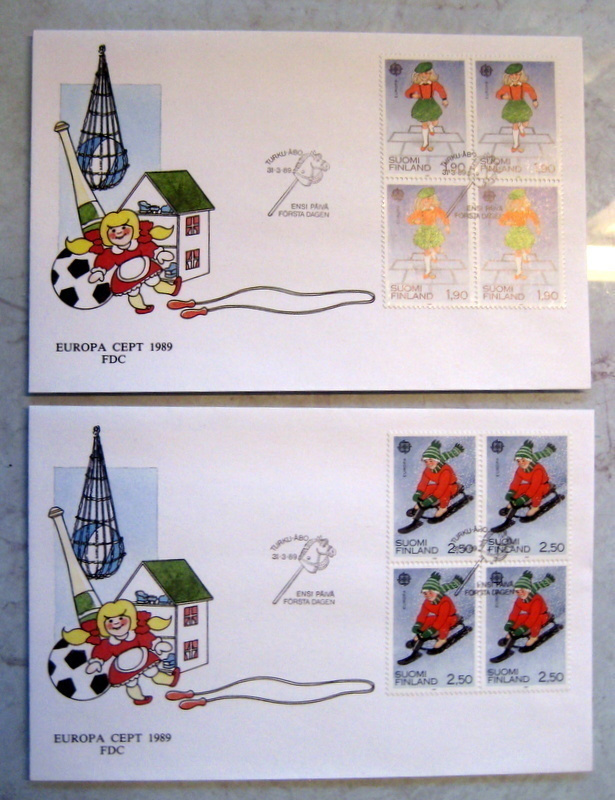 FDC - Eurooppa Cept 2 kpl  nelilöillä 1989 (71)