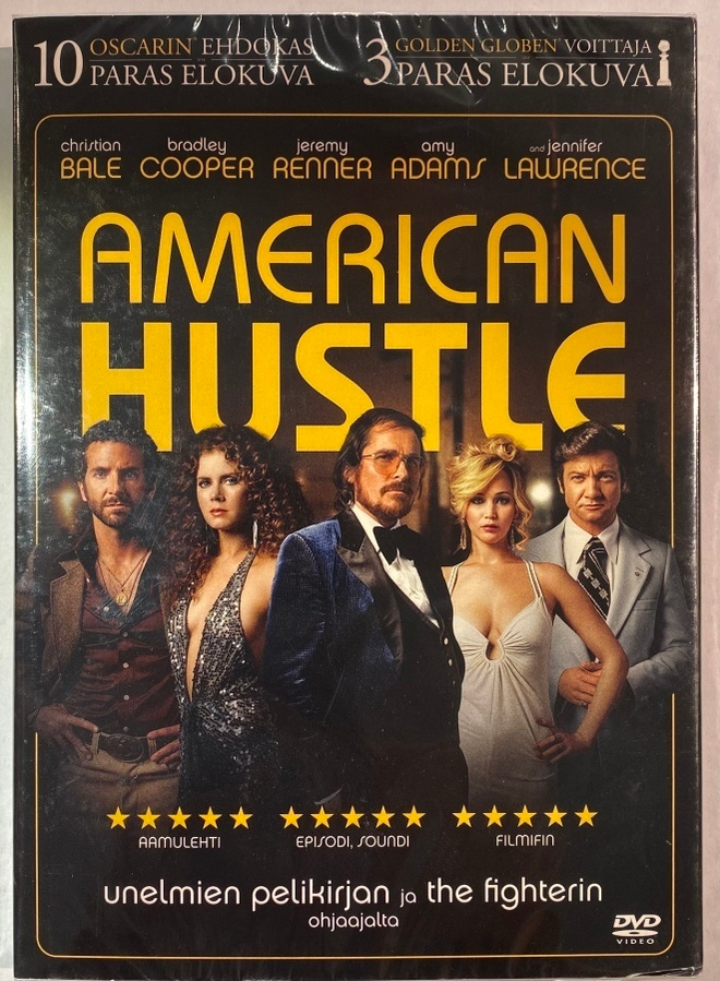 American Hustle - DVD ( uusi, kelmussa )
