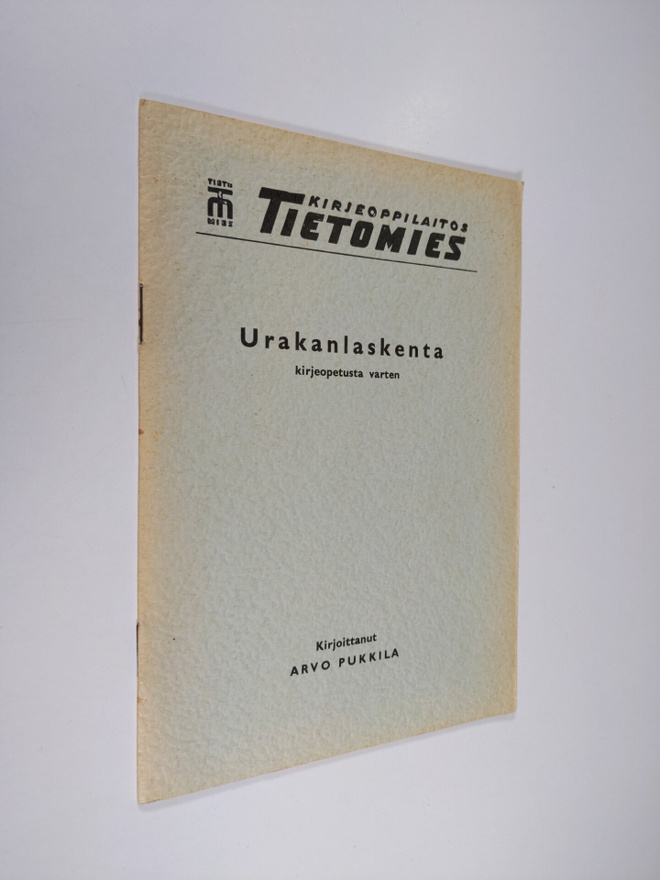 Arvo Pukkila : Urakanlaskenta kirjeopetusta varten