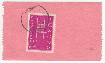 1963 Eurooppa postiautoaseman säiöytyskuitilla
