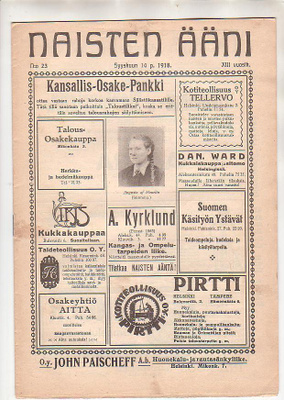 Naisten Ääni, lehdet, 6 kpl.  1918.