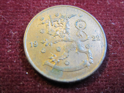 5 penniä 1922