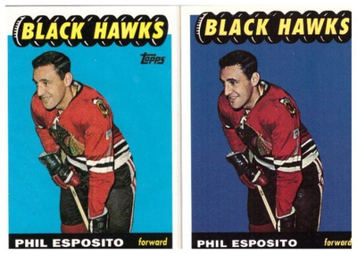 2 x PHIL ESPOSITO Blackhawks Topps/OPC #116