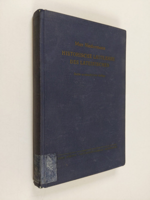 Max Niedermann : Historische Lautlehre des Lateinischen