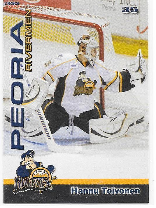 2009-10 Peoria Rivermen #22 Hannu Toivonen Ilves farmi MV